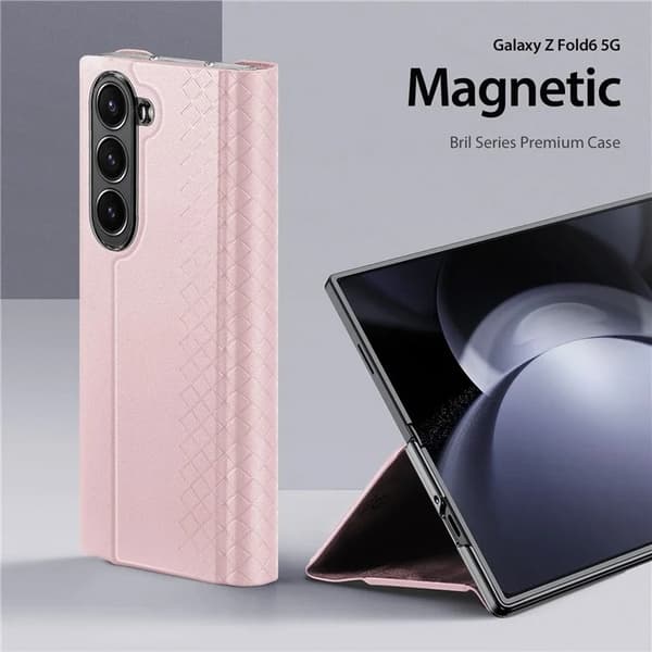 Dux Ducis Galaxy Z Fold 6 Plånboksfodral Bril Series - Rosa Rosa