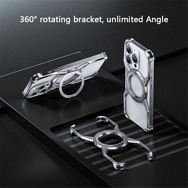 Mobilskal till iPhone 15 Pro Max Bumper Frameless Silver