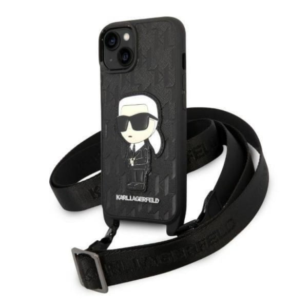 Karl Lagerfeld iPhone 14 Plus Skal med halsband Ikonik Patch - S