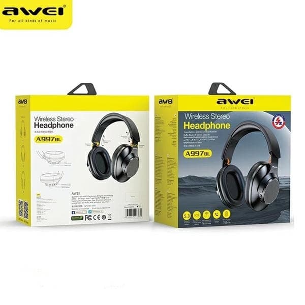 Awei Over-Ear Hörlurar Trådlösa Bluetooth A997BL - Svart Svart