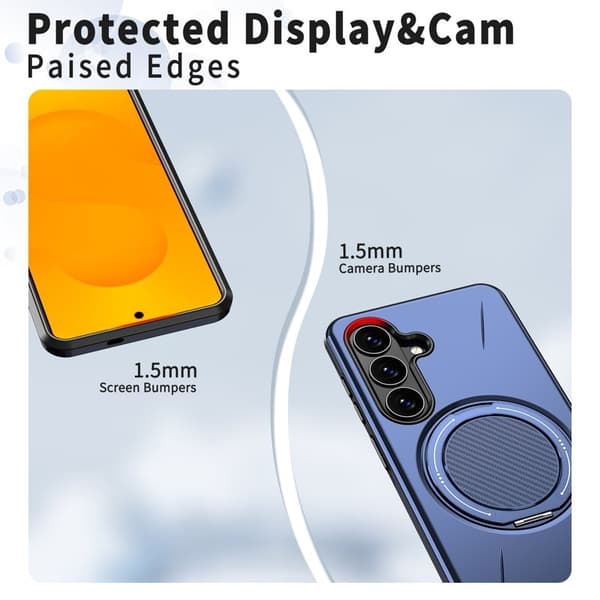Mobilskal till Samsung Galaxy S26 Magnetiskt TPU + PC Baksida med Ställ - Blå