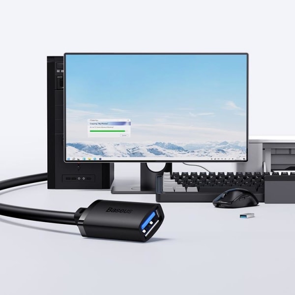 Baseus AirJoy Förlängning USB 2.0 Kabel 1.5m - Svart Svart