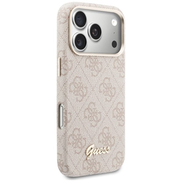 Guess telefontaske til iPhone 17 Pro Max MagSafe 4G Script - Lyserød Rosa
