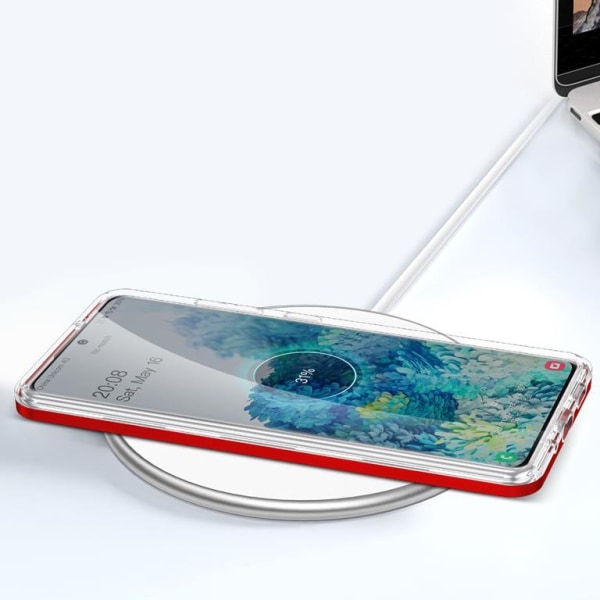 Xiaomi Redmi 10 4G (2021/2022) Shell Clear 3in1 - Rød
