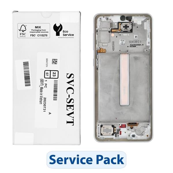 Galaxy A33 5G Skärm med LCD-display Service Pack - Vit Vit