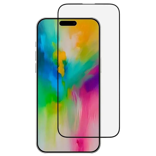 iPhone 16 Pro Max Härdat Glas Skärmskydd 5D Full Glue Matte - Svart Transparent