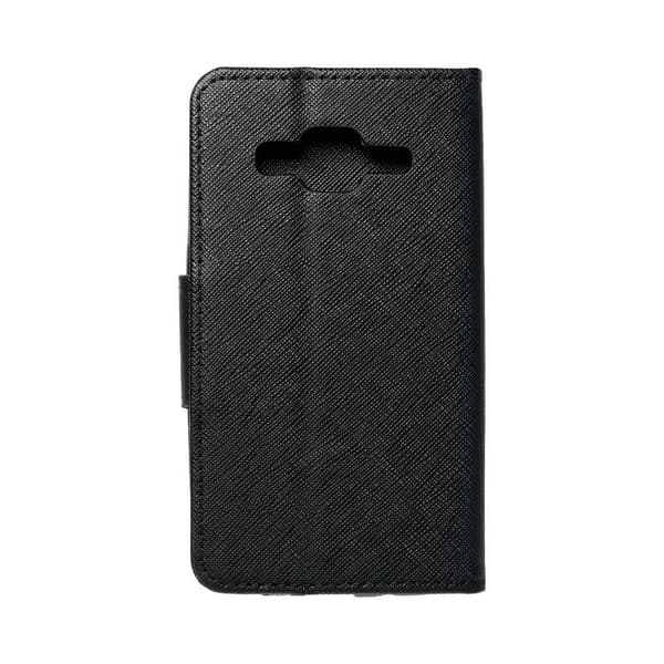 Galaxy Core Prime Plånboksfodral Fancy Eco Läder - Svart Black