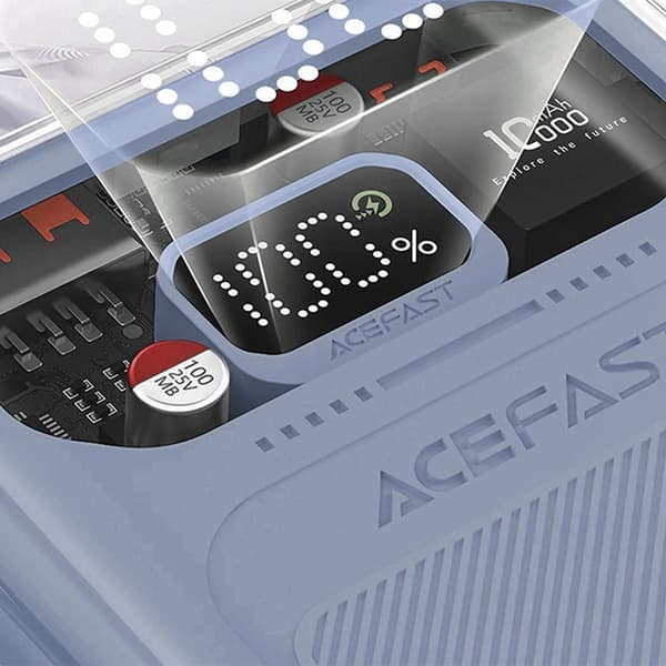 Acefast Powerbank 10000mAh 30W Sparkling Series M1 - Grå Grå