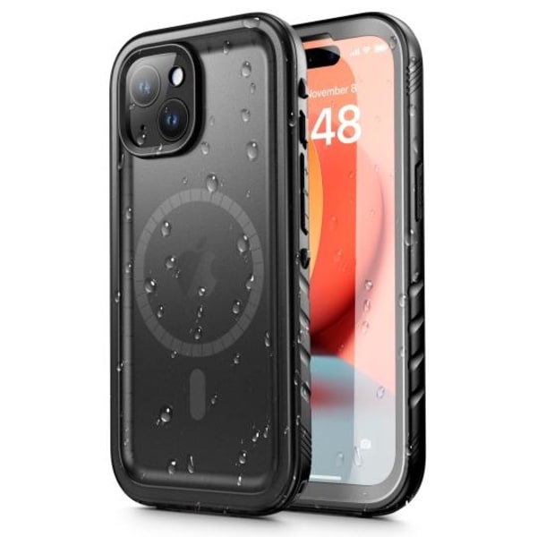 Tech-Protect iPhone 15 Mobilskal Magsafe Shellbox IP68 - Svart