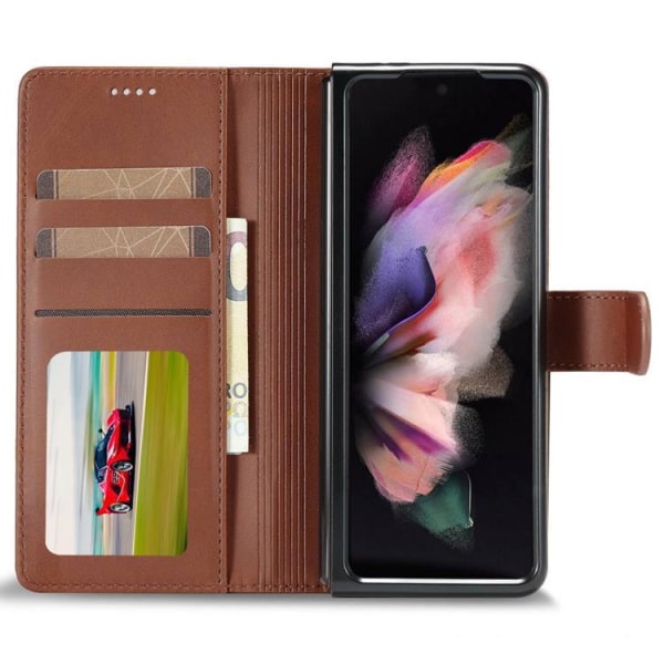 LC.IMEEKE Galaxy Z Fold 4 Plånboksfodral Shockproof Magnetic - Brun