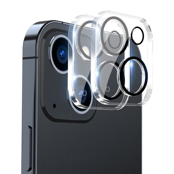 [2-PACK] iPhone 14/iPhone 14 Plus Kameralinsskydd i Härdat Glas Transparent