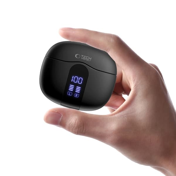 Tech-Protect Trådlös Hörlurar In-Ear Ultraboost Core G2 - Svart Svart