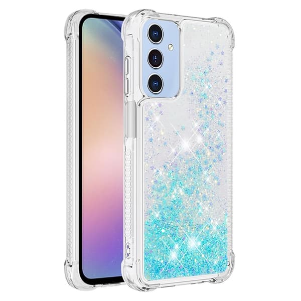 Mobilskal till Galaxy A17/A26 Glitter Quicksand TPU - Blå Blå