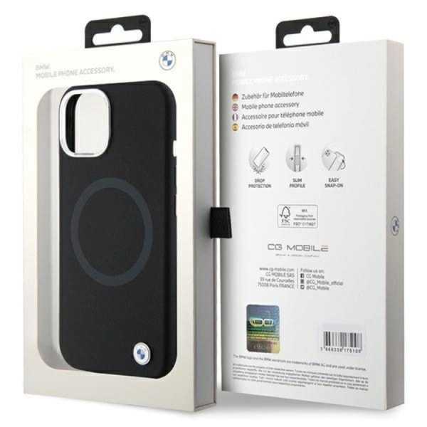 BMW iPhone 15 Plus mobiltaske Magsafe Signature flydende silikone -
