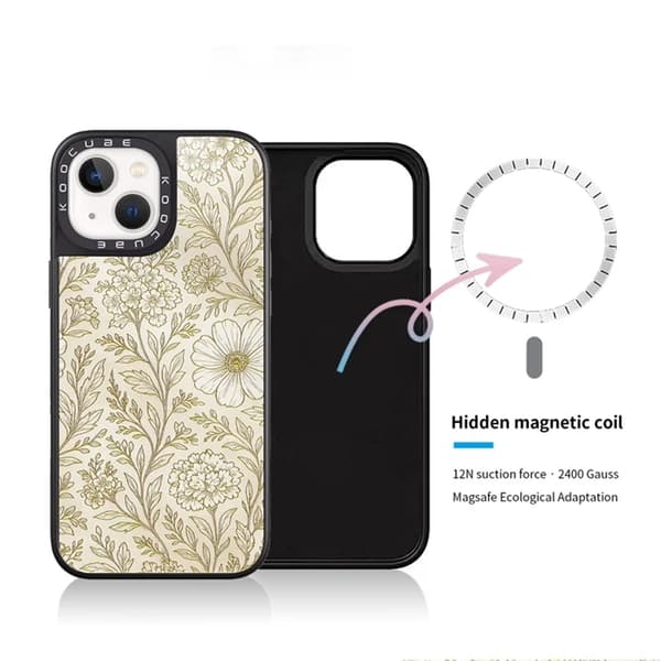Mobilskal till iPhone 14 MagSafe Aluminium Silikon Beige