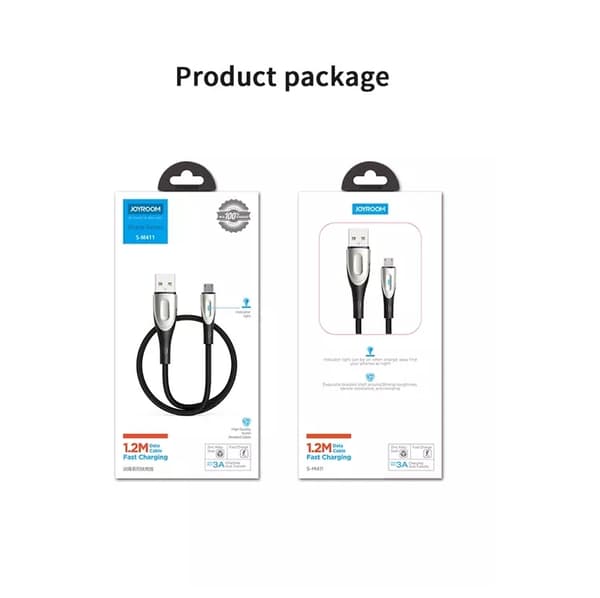 Joyroom USB-A Till Micro USB 3A Kabel 1.2m - Svart Black