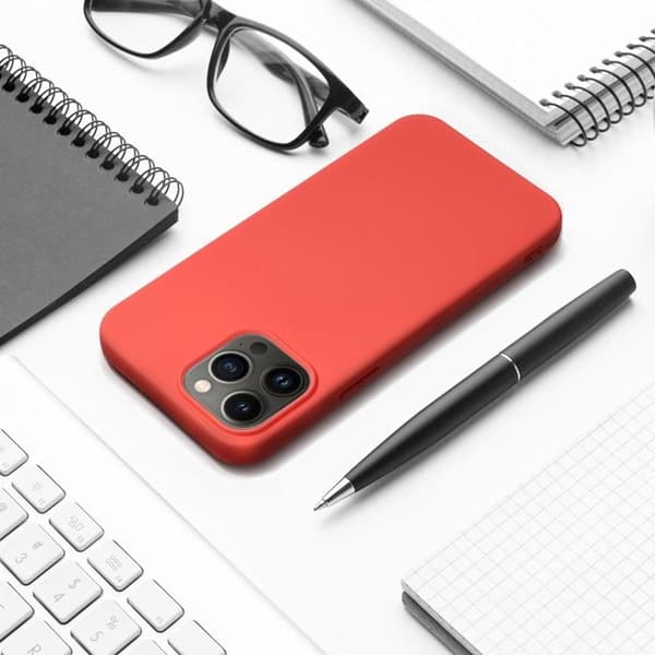 Mobilskal till iPhone 16 Pro Max Silikon - Peach Orange