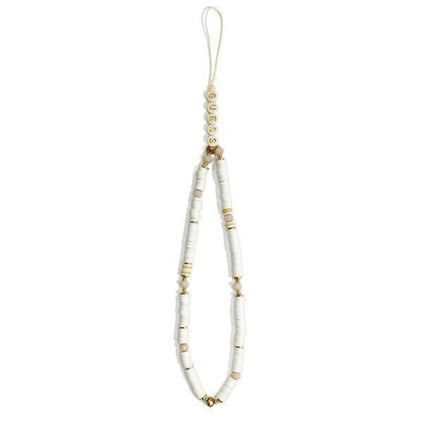 Guess Mobile Strap Heishi Beads - Hvid