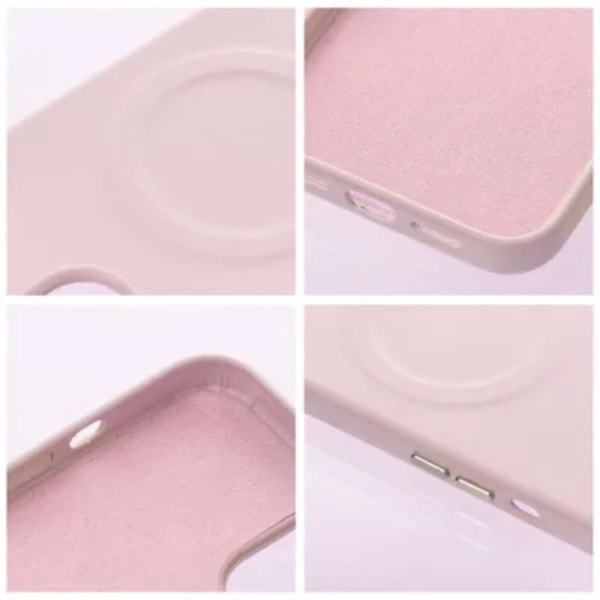 iPhone 12 Pro Mobilskal Magsafe Läder Roar - Rosa