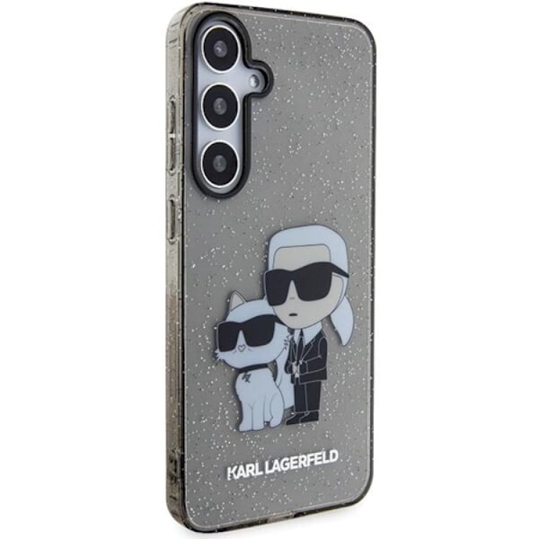 Karl Lagerfeld Galaxy S24 Plus Mobilskal Glitter Karl & Choupette Svart