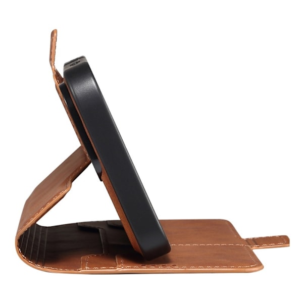 DENIOR B06 iPhone 16 Pro Max Plånboksfodral Konstläder + TPU - Brun