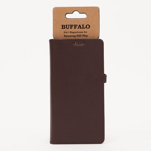 BUFFALO äkta läder Plånboksväska Samsung S20 Plus - Brun Brown