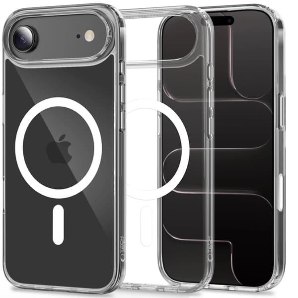Tech-Protect Telefontaske til iPhone Air Magsafe Flexair Hybrid - Klar Transparent