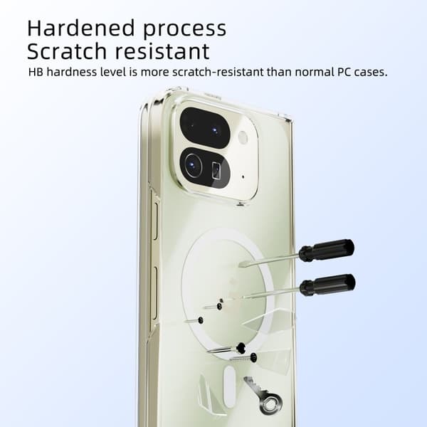ABEEL Mobilskal till Google Pixel 10 Pro Fold Transparent PC Anti-Rip