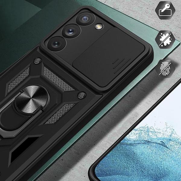 Galaxy S23 Skal Hybrid Armor Camshield - Svart Svart