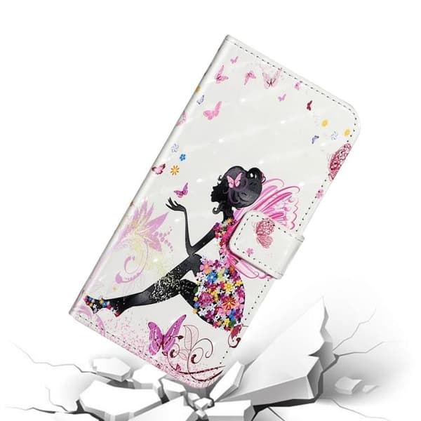 iPhone 14 Pro Plånboksfodral 3D Pattern - Girl Flerfärgad