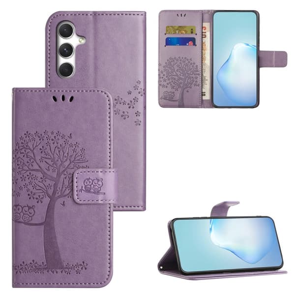 Plånboksfodral för Samsung Galaxy S26 Plus Konstläder - Lila