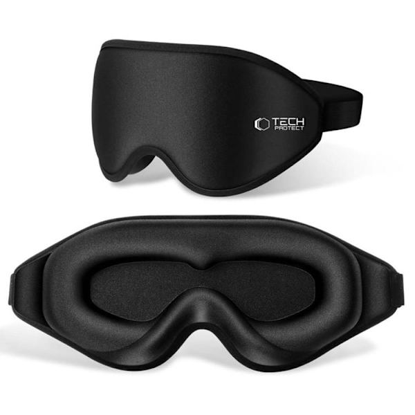 Tech-Protect Eyeshade Sovmask - Matte Svart Svart
