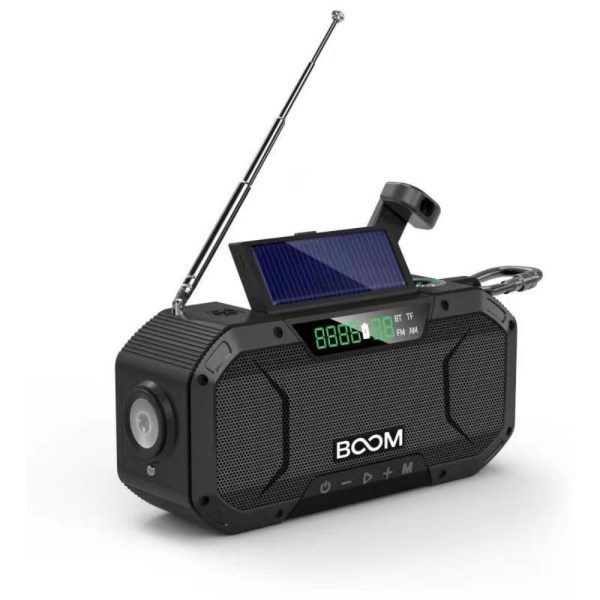 BooM - Vevradio 5000 mAh Powerbank Bluetooth Högtalare Lampa - S