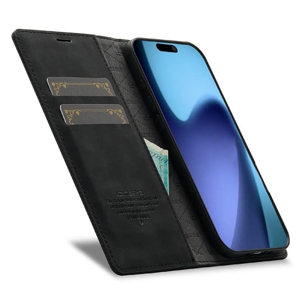 LC.IMEEKE iPhone Air Plånboksfodral Konstläder- Svart