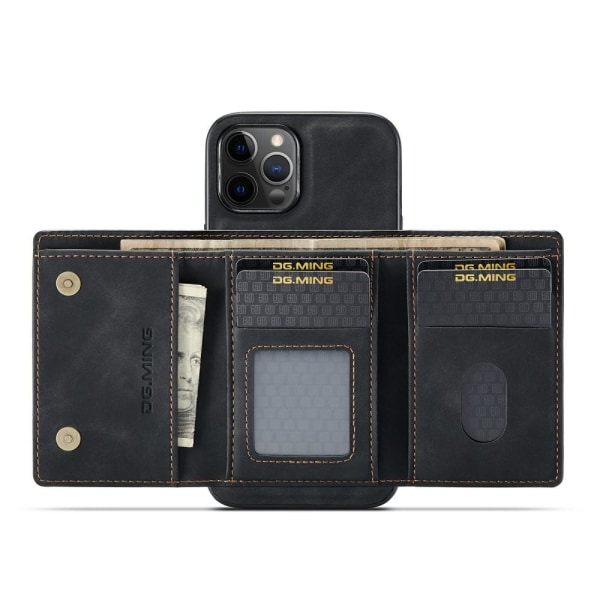 DG.MING iPhone 13 Mini Skal samt Wallet med Kickstand - Svart Svart