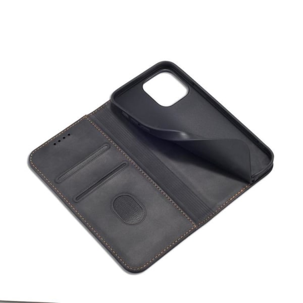 iPhone 12 Pro -lompakkokotelo Magneetti Fancy - musta
