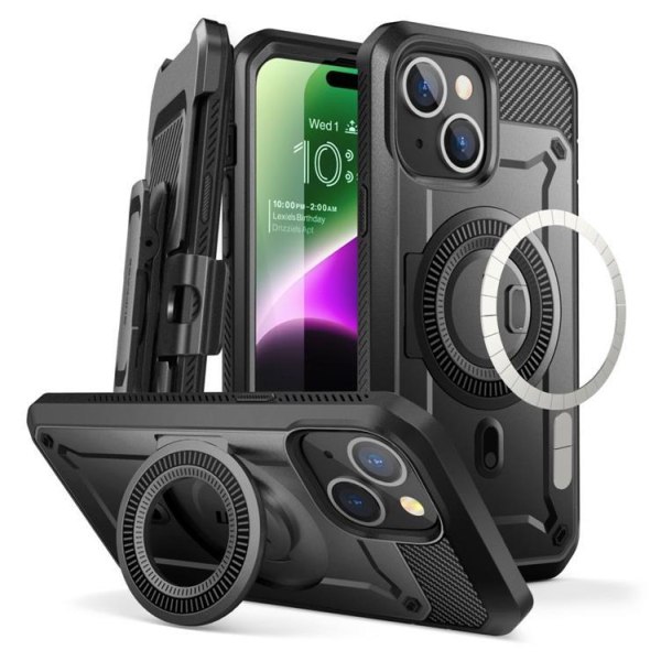 Supcase iPhone 15 Mobilcover Magsafe UB Pro - Sort