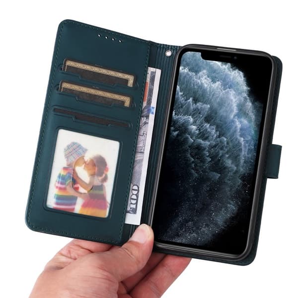 BETOPNICE iPhone 11 Pro Plånboksfodral Magnetiskt Konstläder - Blå