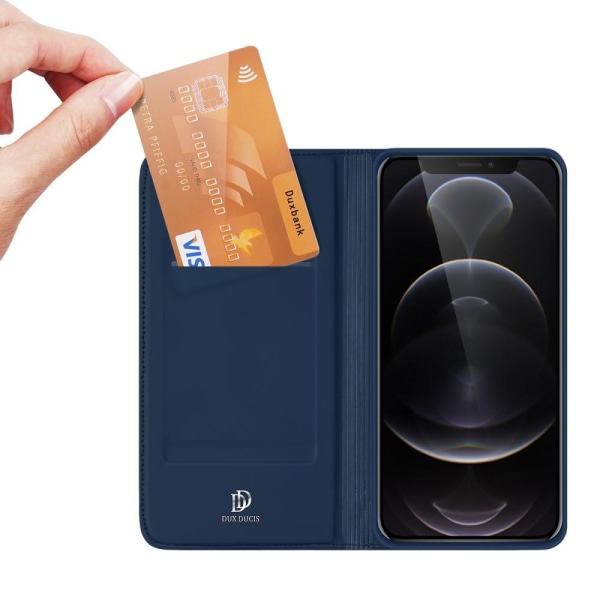 Dux Ducis Skin -sarjan lompakkokotelo iPhone 13 Pro Max - sininen Blue