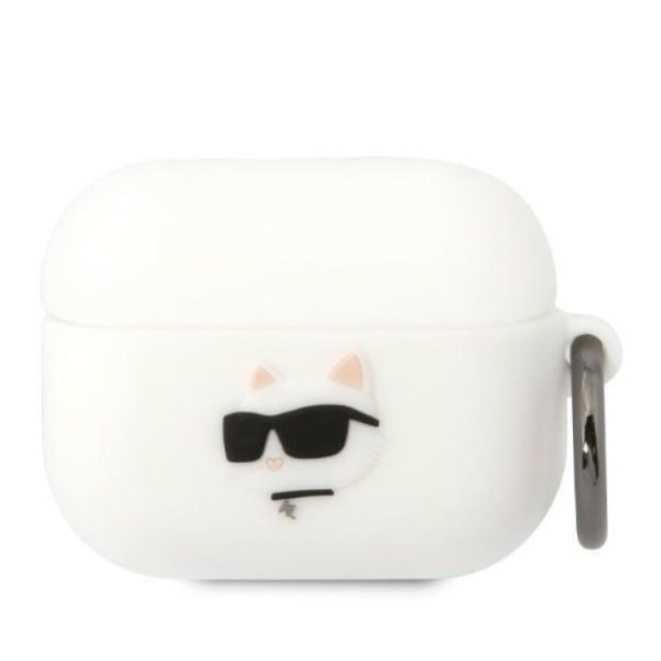 Karl Lagerfeld AirPods Pro Shell Silikone Choupette Head 3D - Hvid