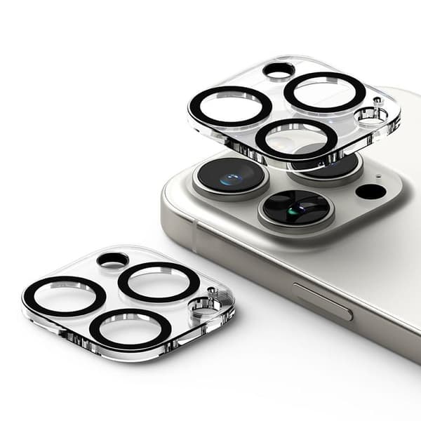 Ringke [2-Pack] iPhone 16 Pro/16 Pro Max Kameralinsskydd Härdat glas - Clear Transparent