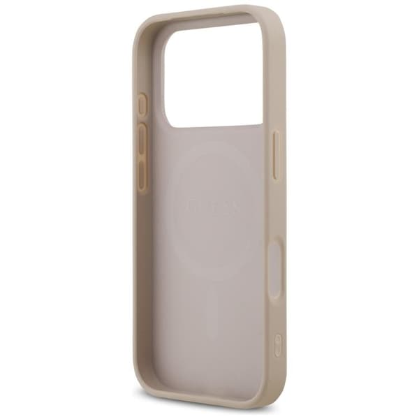 Guess telefontaske til iPhone 17 Pro MagSafe 4G trykte striber - lyserød Rosa