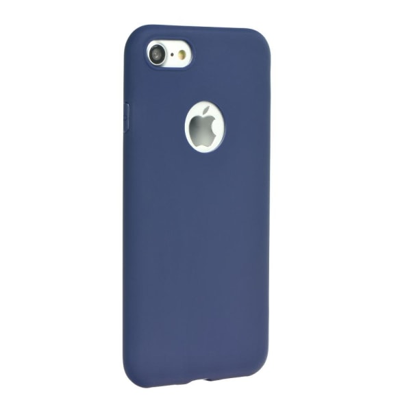 Forcell Mjukt Silikon Matt Skal till iPhone 12 & 12 Pro Mörkblå