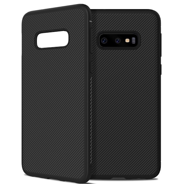 Twill Texture Flexicase Skal till Samsung Galaxy S10P - Svart Svart