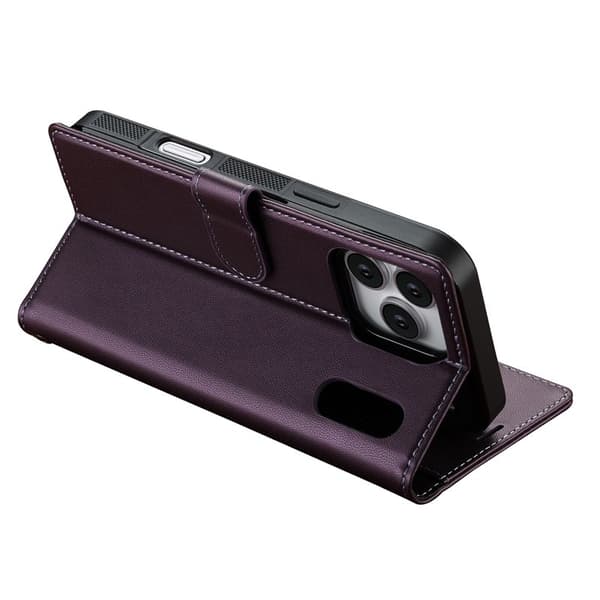LC.IMEEKE L2 Series iPhone 17 Pro Plånboksfodral Konstläder - Lila