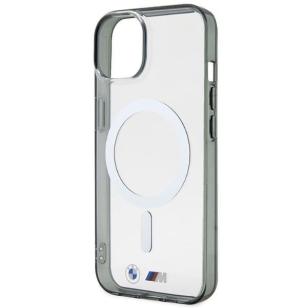 BMW iPhone 14 Plus Mobilskal Magsafe Silver Ring - Transparent