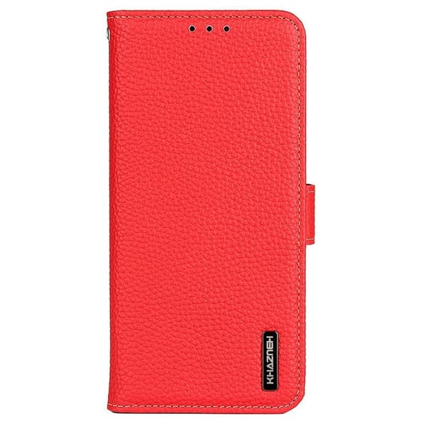 KHAZNEH för Xiaomi 17 Pro Max Plånboksfodral Äkta Läder - Röd
