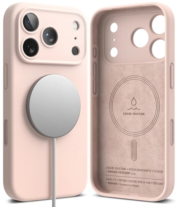 Ringke Mobilskal För iPhone 18 Pro Max Magsafe Magnetic Silikon - Rosa Sand