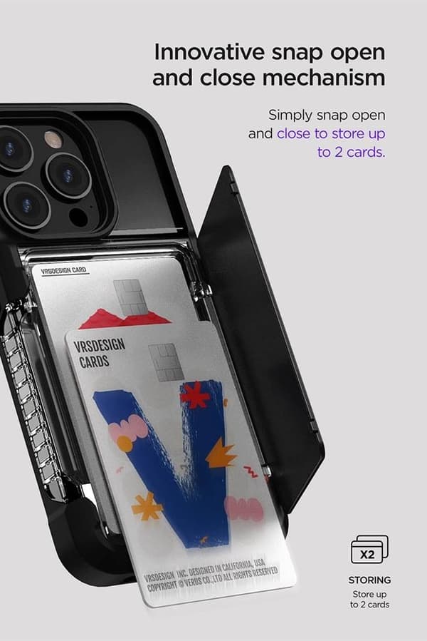 VRS DESIGN Neo Flip Cover iPhone 14 Pro Max - Sort Svart