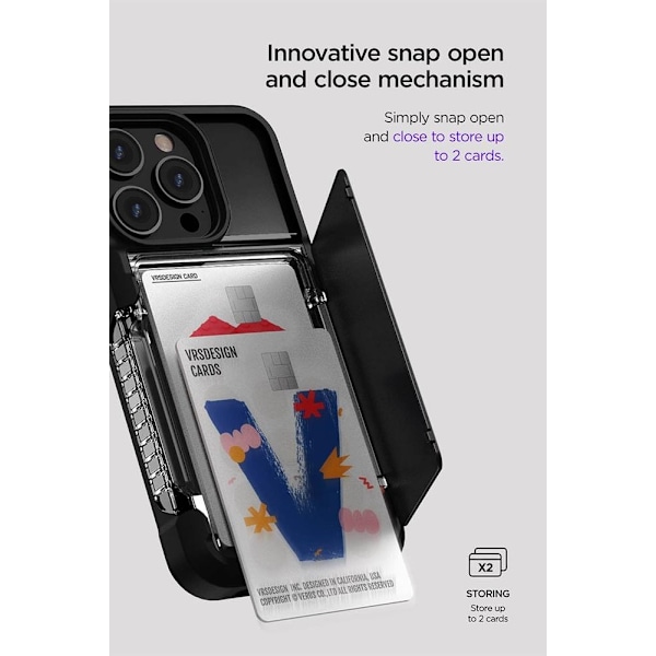 VRS DESIGN Neo Flip Skal iPhone 14 Pro Max - Svart